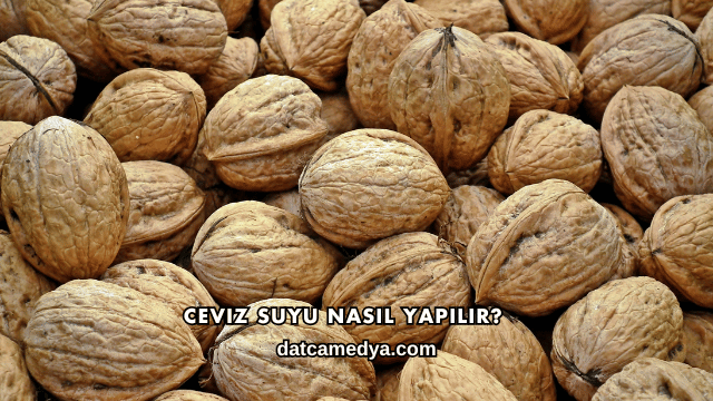 Ceviz Suyu Nasıl Yapılır?