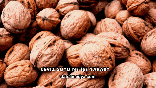 Ceviz Suyu Ne İşe Yarar?